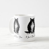 Mürrische Katzen-klassische weiße Tasse (Vorderseite Links)