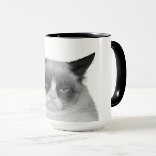 Mürrische Katzen-Tasse (kein Text) Tasse (VorderseiteRechts)