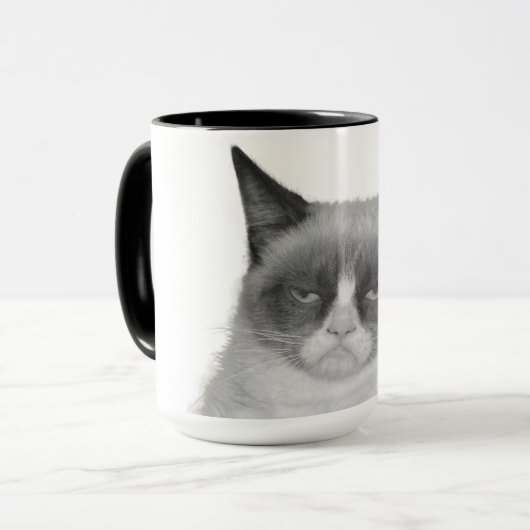 Mürrische Katzen-Tasse (kein Text) Tasse (Vorderseite Links)