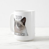 Mürrische Katzen-Tasse - NOPE. MÜRRISCHER CAT " Kaffeetasse (Vorderseite Links)