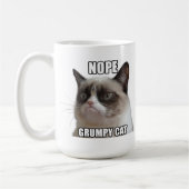 Mürrische Katzen-Tasse - NOPE. MÜRRISCHER CAT " Kaffeetasse (Links)