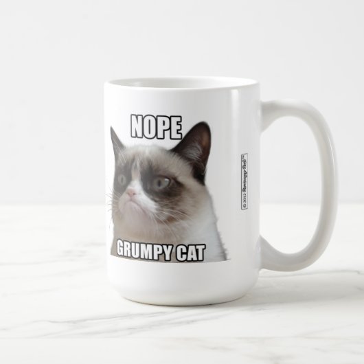 Mürrische Katzen-Tasse - NOPE. MÜRRISCHER CAT " Kaffeetasse (Rechts)