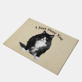 Mürrische Katzen-Tür-Matte Fußmatte (Schrägansicht)