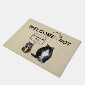 Mürrische Katzen-und Kätzchen-Tür-Matte Fußmatte (Schrägansicht)