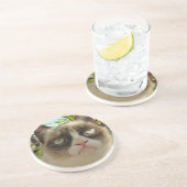 Mürrische Katzen-Untersetzer Getränkeuntersetzer (Seite)