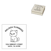 Mürrische Katzenbogen-Adresse Gummistempel (Stempel)