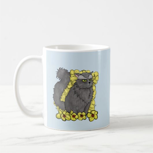 Mürrische Kitty-Tasse schlicht Kaffeetasse (Links)