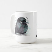 Mürrische Krähe Kaffeetasse (Vorderseite Links)