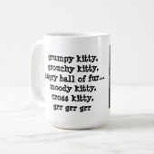 mürrische Miezekatze, mürrische Miezekatze, grr Kaffeetasse (Vorderseite Links)
