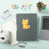 Mürrische orange getigerte Katze Aufkleber (iPad Hülle)