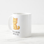 Mürrische orange getigerte Katze Kaffeetasse (Vorderseite Links)