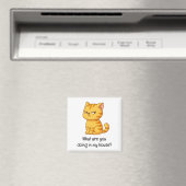Mürrische orange getigerte Katze lustiger Text Magnet (In Situ (Geschirrspüler))