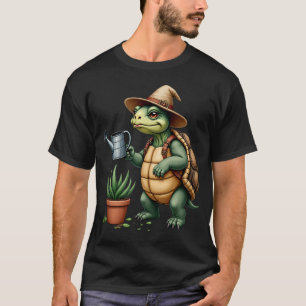 Mürrische Schildkröte Pflanze Eltern Gartenarbeit T-Shirt