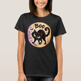 Mürrische schwarze Katze Boo T-Shirt