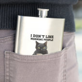 Mürrische schwarze Katze Flachmann (Beispiel)