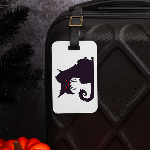 Mürrische schwarze Katzen-Gepäckanhänger Gepäckanhänger