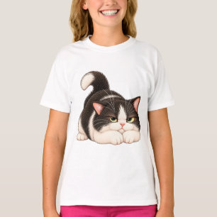 Mürrische Smoking-Katze Süß Verärgerte Kitty Gesta T-Shirt