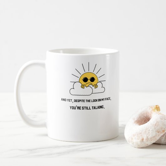 Mürrische Sonne Kaffeetasse (Mit Donut)