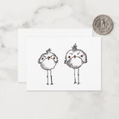 Mürrische Vögel Mitteilungskarte (Vorderseite/Rückseite Beispiel)
