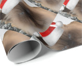 Mürrische Weihnachtskatze Geschenkpapier (Rolleneckpunkt)