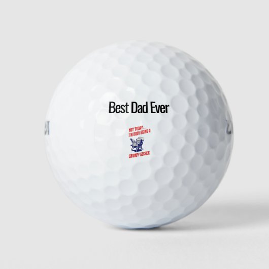 Mürrischer alter Knacker Golfball (Vorderseite)