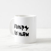 mürrischer alter Mann Kaffeetasse (Vorderseite Links)