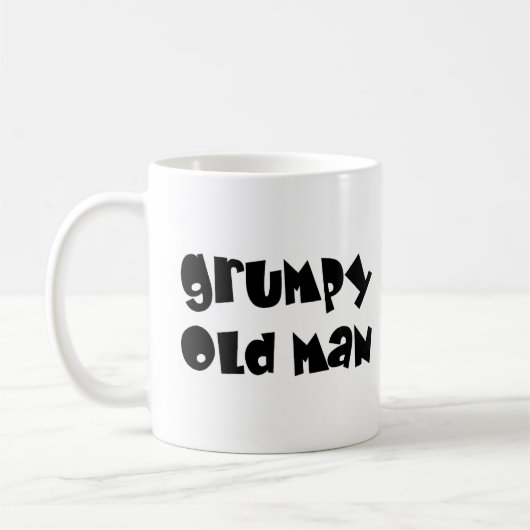 mürrischer alter Mann Kaffeetasse (Links)
