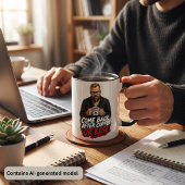 Mürrischer bärtiger Kaffeetrinker Tasse