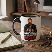 Mürrischer bärtiger Kaffeetrinker Tasse