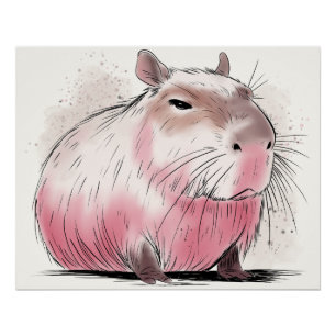 Mürrischer Capybara Poster