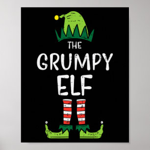 Mürrischer Elf passend zu Weihnachten für die Fami Poster