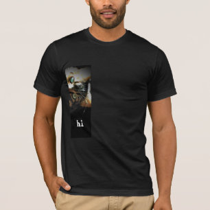 Mürrischer Engel sagt "hallo" von der Seite T-Shirt