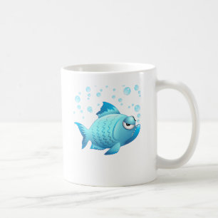Mürrischer Fisch-Cartoon Kaffeetasse