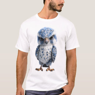 Mürrischer Fluffiger Blauer Raptor Jungvogel Männe T-Shirt