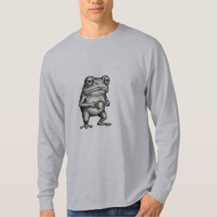 Mürrischer Frosch Kaffee Montagmorgen Vintage-Desi T-Shirt