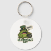 Mürrischer Frosch St.Patrick's Day Schlüsselanhänger (Vorderseite)