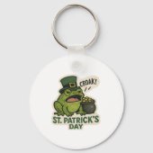 Mürrischer Frosch St.Patrick's Day Schlüsselanhänger (Rückseite)