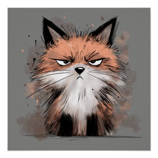 Mürrischer Fuchs Poster (Vorderseite)