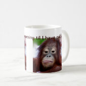 Mürrischer Gesichts-Kaffee-Trinker Kaffeetasse (VorderseiteRechts)