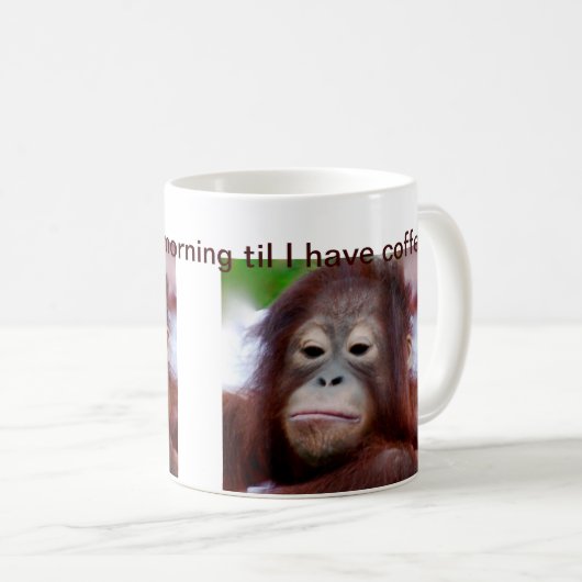 Mürrischer Gesichts-Kaffee-Trinker Kaffeetasse (VorderseiteRechts)