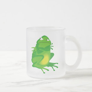 Mürrischer grüner Frosch Mattglastasse