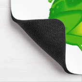 Mürrischer grüner Frosch Mousepad (Ecke)
