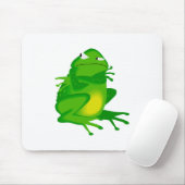 Mürrischer grüner Frosch Mousepad (Mit Mouse)