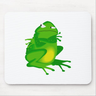 Mürrischer grüner Frosch Mousepad