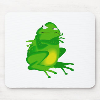 Mürrischer grüner Frosch Mousepad