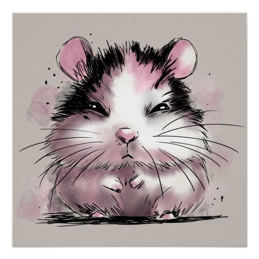 Mürrischer Hamster Poster (Vorderseite)