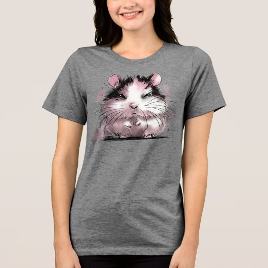 Mürrischer Hamster Tri-Blend Shirt (Vorderseite)