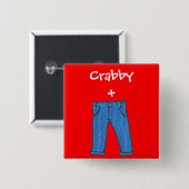 Mürrischer Hosenknopf Button (Vorne & Hinten)