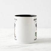 Mürrischer Hund Sarkasmus und Einstellung Keramik- Zweifarbige Tasse (Mittel)
