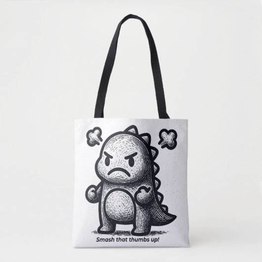Mürrischer kleiner Dino Tasche (Vorderseite)